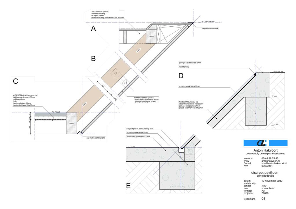 Ontwerp duurzaam spiegelpaviljoen