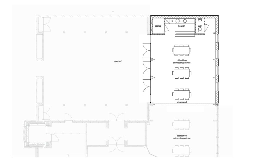 Ontwerp aanbouw religieus centrum